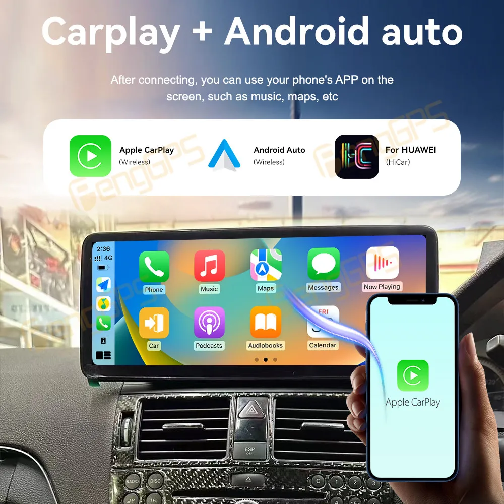 لمرسيدس بنز C الفئة C180 C200 C230 W204 2008-2012 أندرويد راديو السيارة 2Din استقبال ستيريو Autoradio مشغل وسائط متعددة لتحديد المواقع