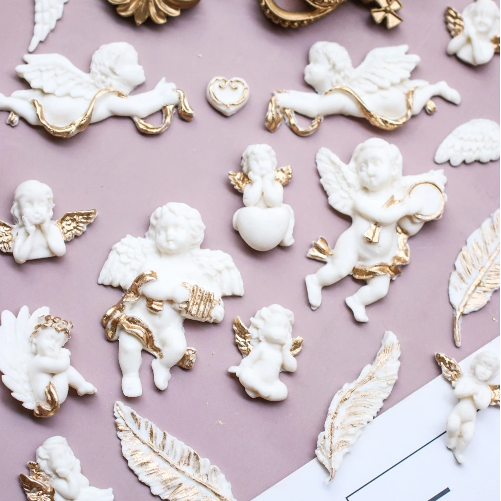 29 differs Angel Baby& Girl UV Resin Silicone Mold Fondant Chocolate Candy Gumpaste Lollipop Crystal Epoxy Soft Clay Bake T C341