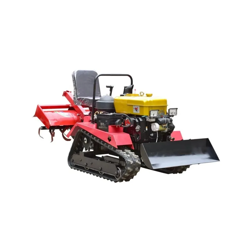 Chinese Mini Crawler Tractor Remote Control Mini Crawler Cultivator Agricultural Machinery Farm Cultivator35HP