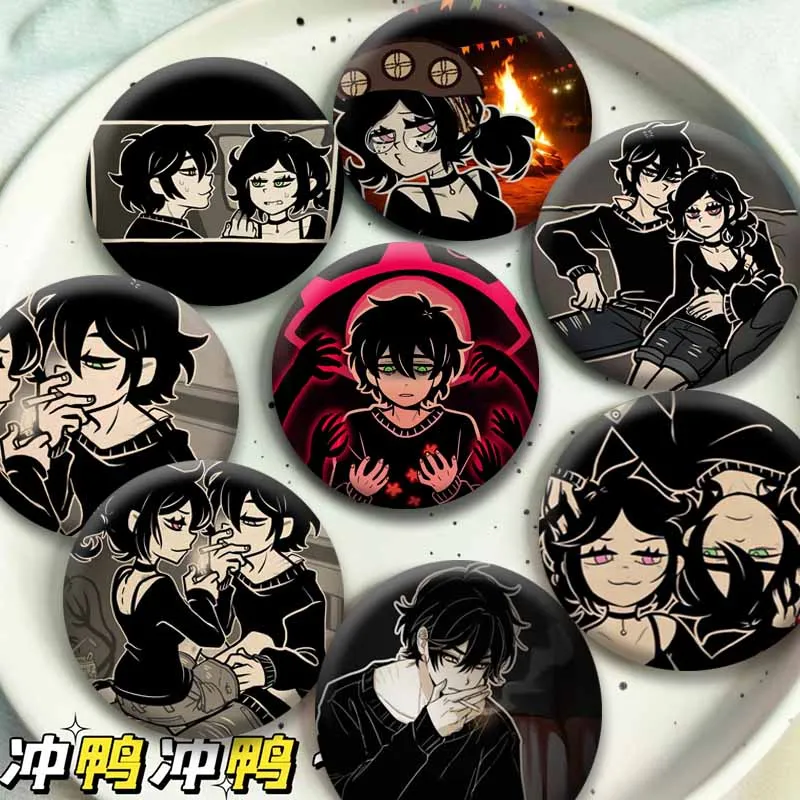 Anime Game The Coffin of Andy and Leyley Badge Creative Cartoon Figure Brooch Pins Backpack Shoes Decor Accessories Jewelry Gift