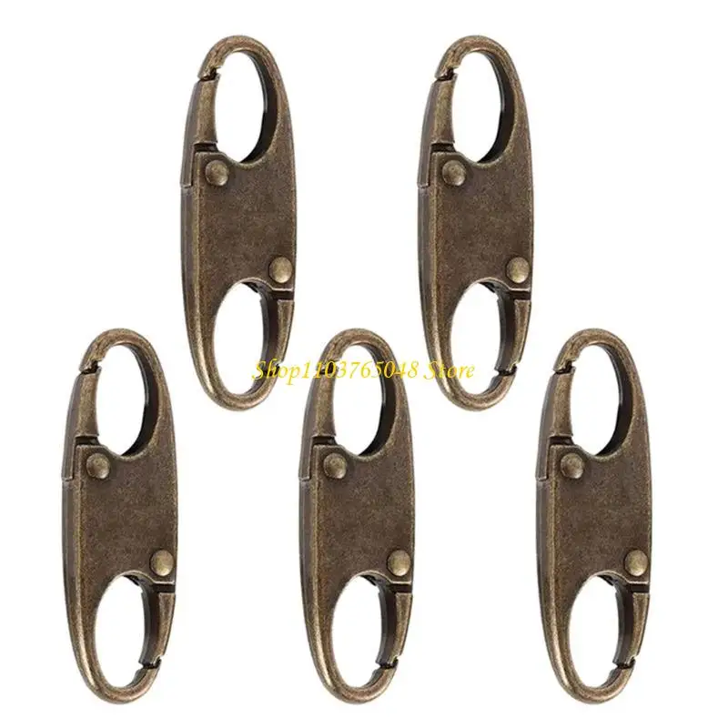 R53E Double Opening Zipper Clips Zipper Pull Backpack Zipper Lock Clip Quick Disconnect Carabiner Clip to Keep Zipper Closed