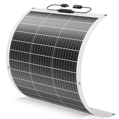 RVPOZWER 100w Flexible Solar Panel High Efficiency Waterproof Monocrystalline Solar Panel Module Off Grid PV Power For RV Boat