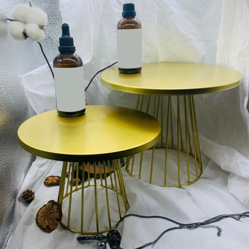 2Pcs Metal Cake Stands,8/10 Inch Pillar Style Cupcake Display Stand Dessert Tray Pie Plates for Bakeware, Wedding,