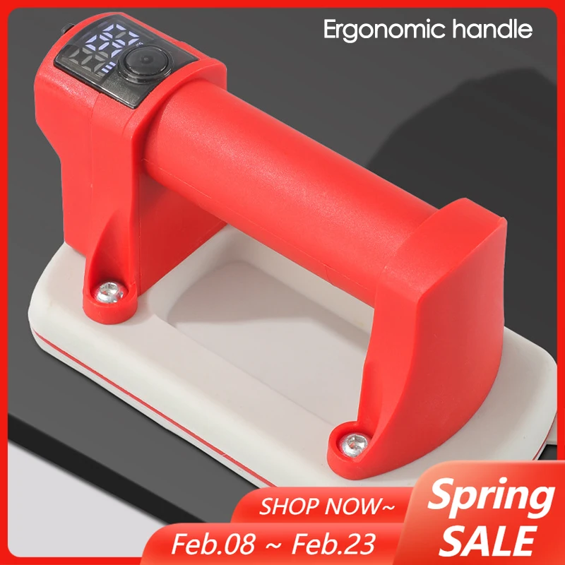 

Электрическая вакуумная присоска 90 кг, интеллектуальный дисплей, присоски для гранитной стеклянной плитки, воздушный насос, строительные материалы, инструмент для тяжелого подъема