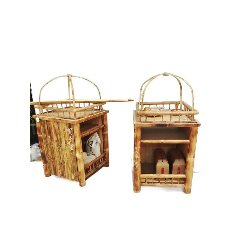 Bamboo pole food stall ornament handicrafts retro biscuit stall bamboo products restaurant B & B