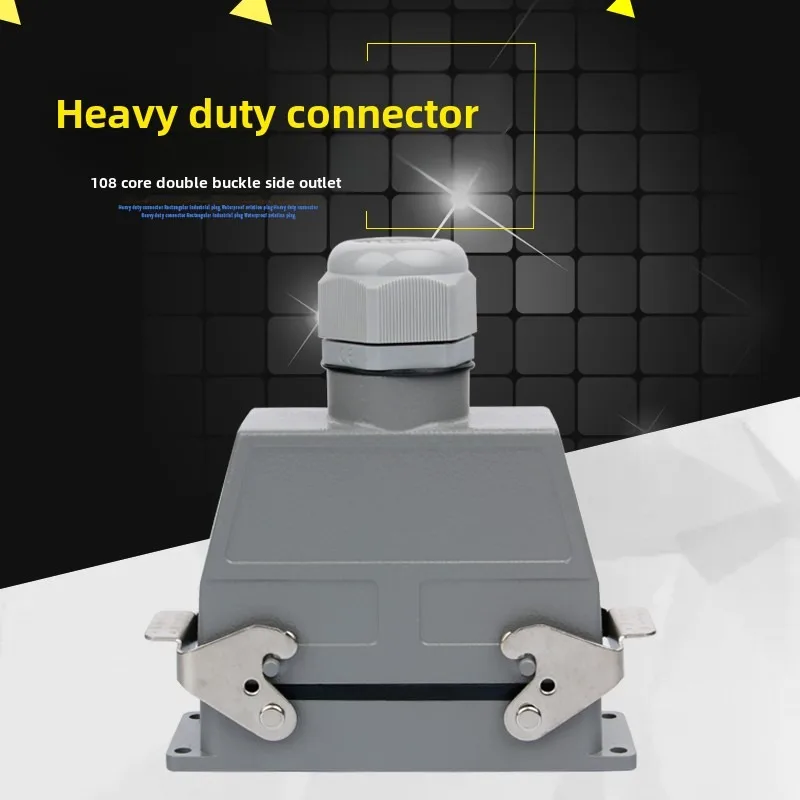 

Heavy duty linker 108 core cold pressed rectangular aviation plug HDC-HDD-108 industrial waterproof socket 10A