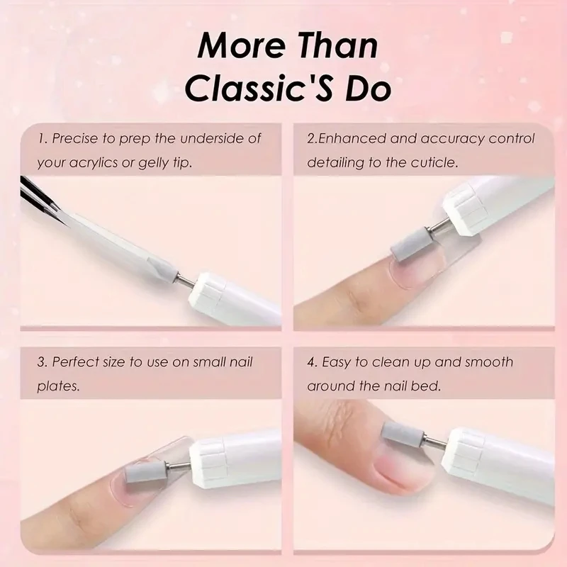 50 قطعة/صندوق 3 مللي متر سميكة الصغيرة الرملي العصابات ل مسمار الحفر ملف صغير تلميع بشرة الأظافر نظيفة لا الفولاذ المقاوم للصدأ مغزل بت #5