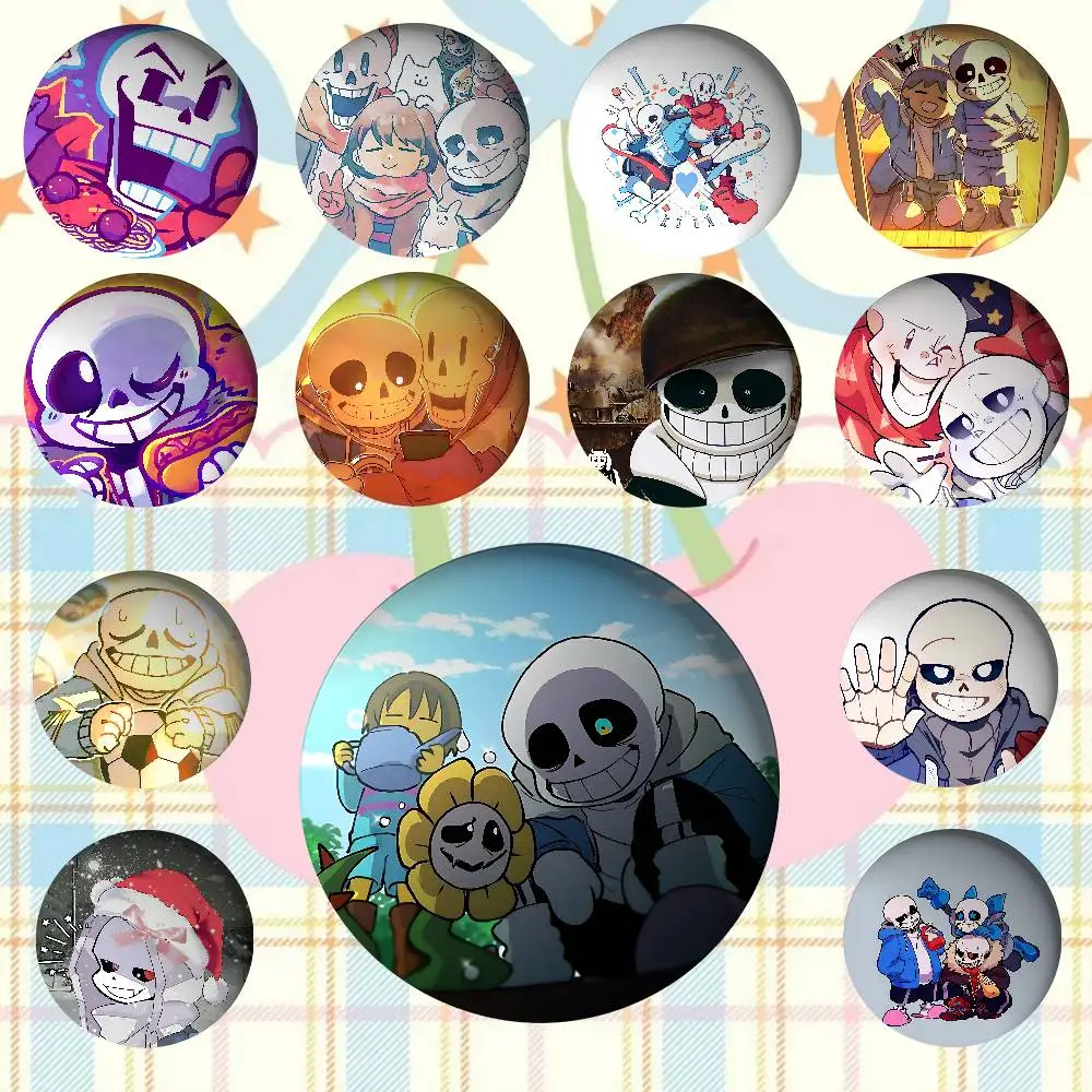 Cute H-Undertale Sans-W Badge Pins For Friend, Backpack, Clothing, Collectible Accessories, Jewelry Gift
