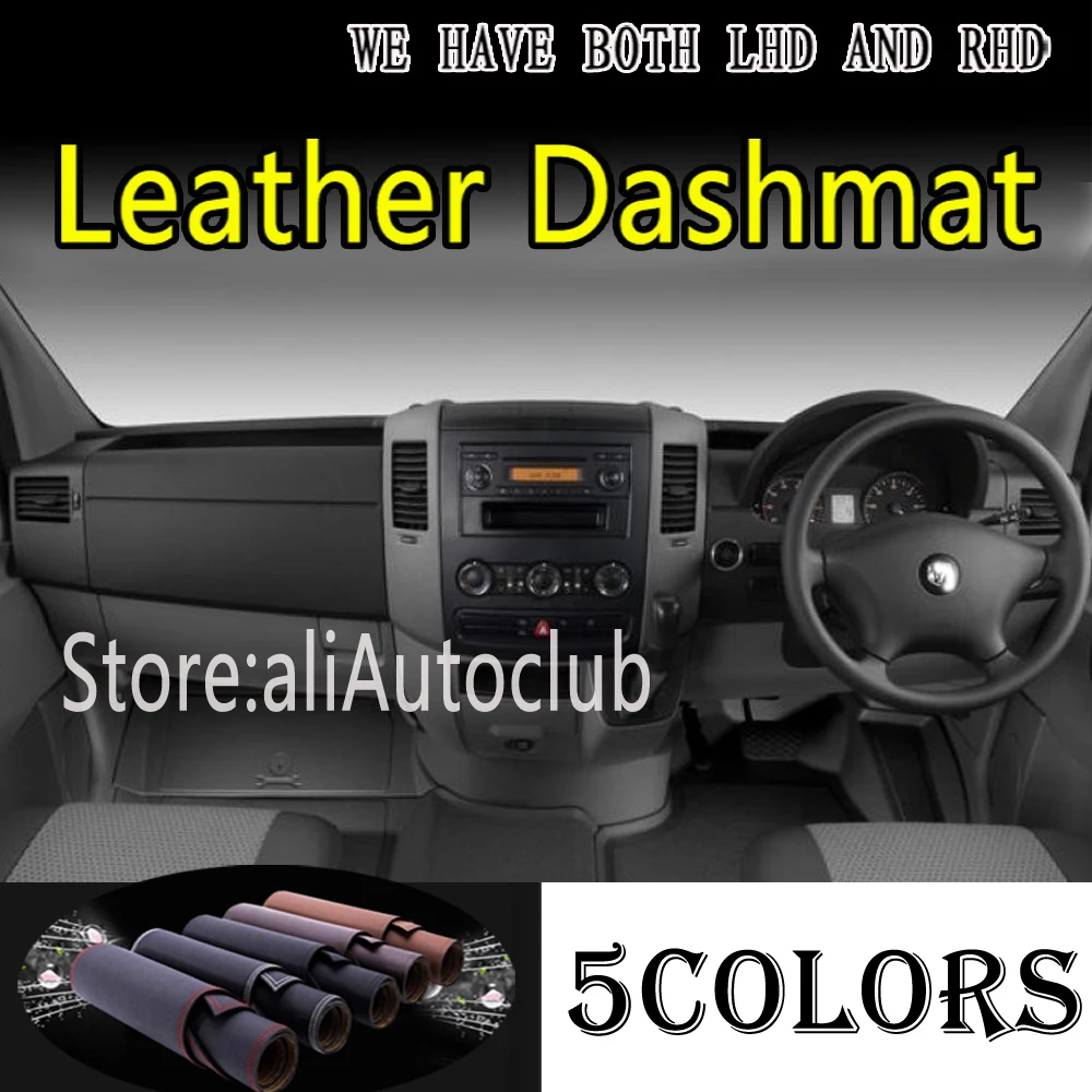 

PU Leather Dashmat Suede Dashboard Cover Pad Dash Mat Carpet Car Styling Accessories For Dodge 1500 2500 3500 Van 2006 - 2017