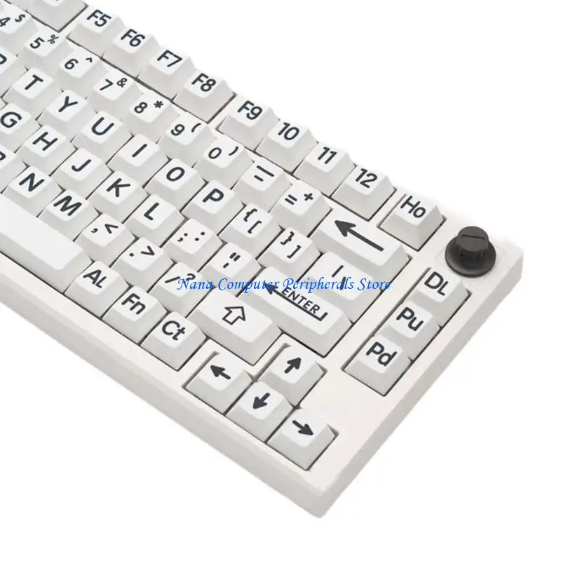 

F68c 125pcs толщиной клавиш PBT увеличивает читаемость в черно -белом для программистов