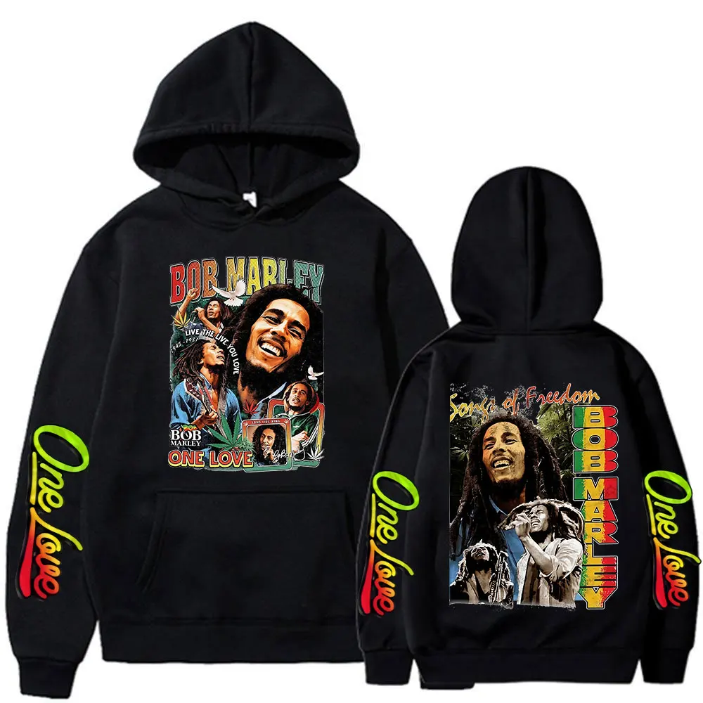 Reggae originator bob marley um amor álbum hoodies roupas femininas masculinas moda vintage camisolas casuais pullovers de grandes dimensões