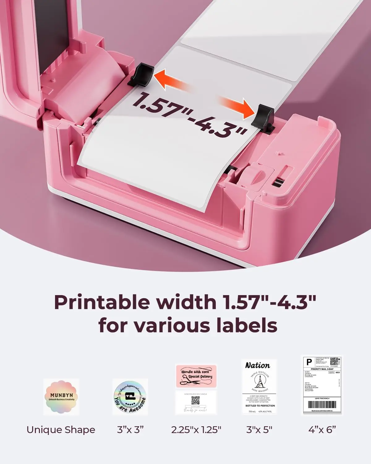 

Bluetooth Thermal Label Printer 941B, Wireless 300DPI 4x6 Shipping Label Printer for Small Business