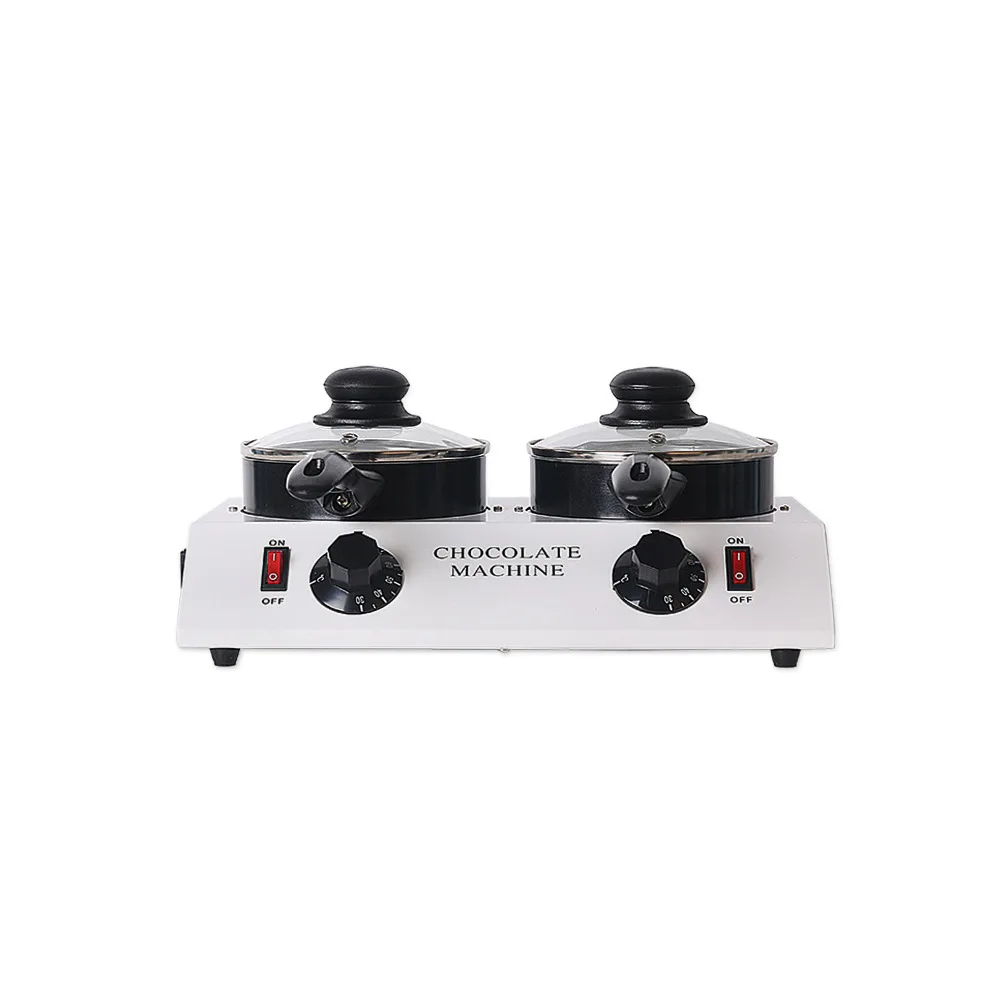 Double cylinder chocolate hot melt machine, two electric thermostatic jam chocolate melt machine