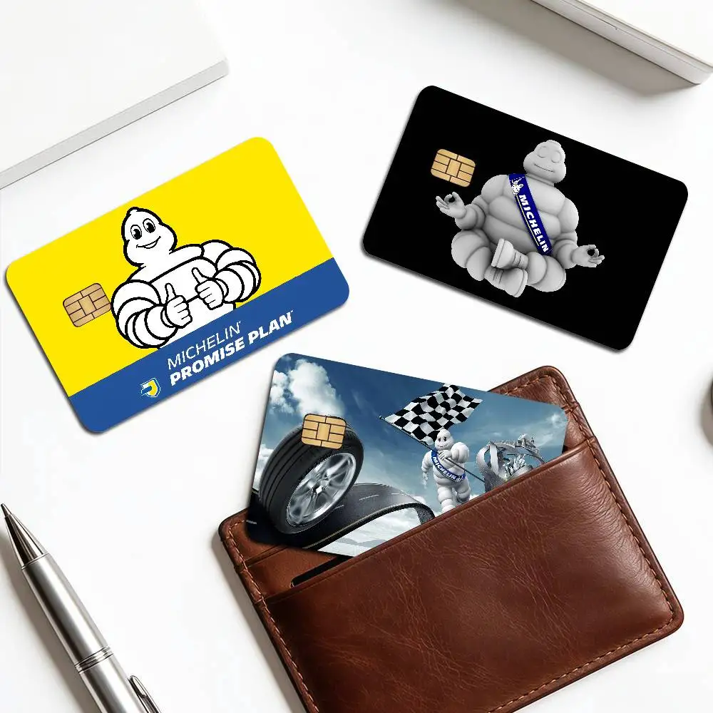 M-Michelins Logo Credit Card Skin Stickers for VISA Bank Card Transportation Card Waterproof Sticker Anti-scratch Women Gift