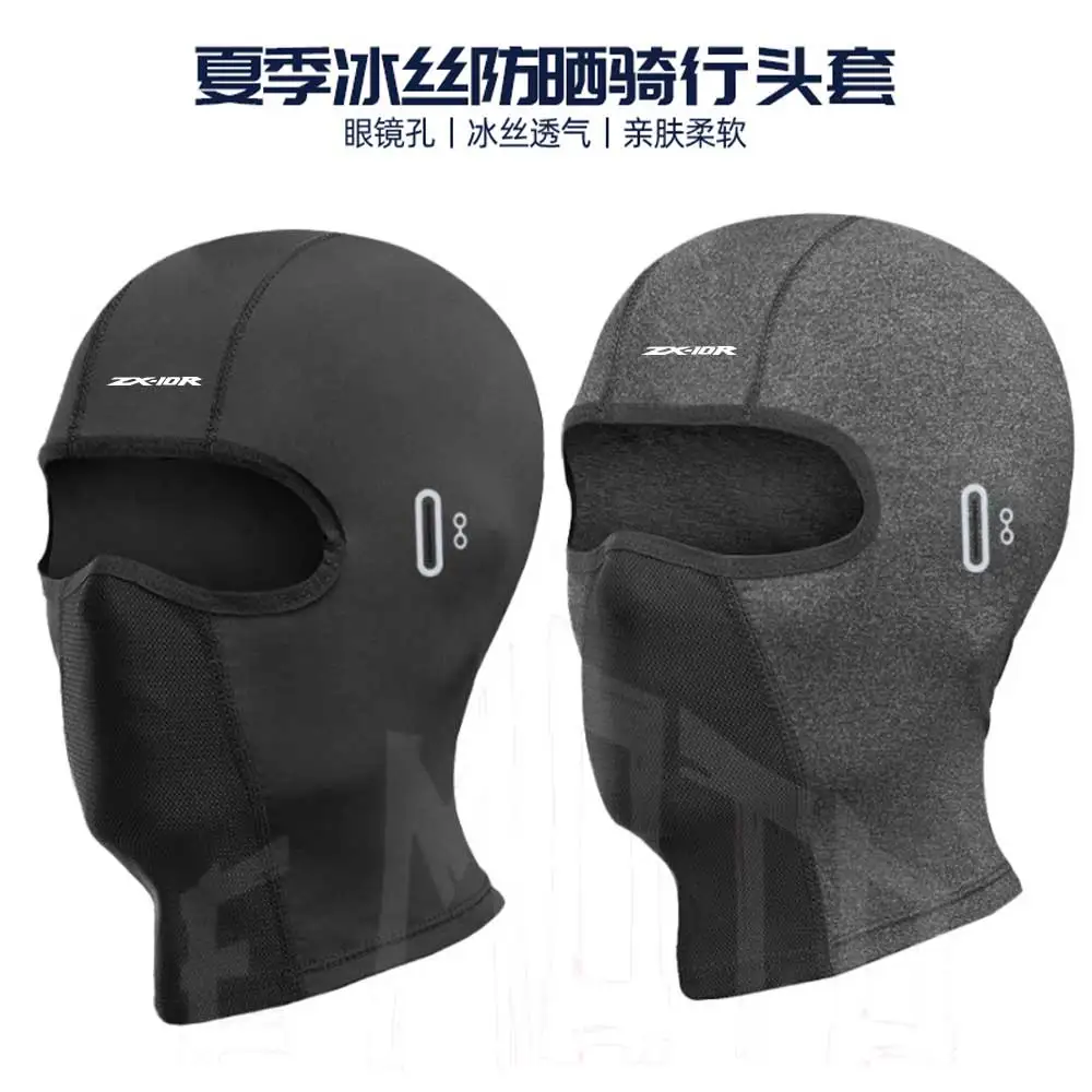 For kawasaki ZX10R Summer Cycling Caps for Men Bicycle Helmet Liner Hat Motorcycle Balaclava Neck Bandana Hood Full Face Mask