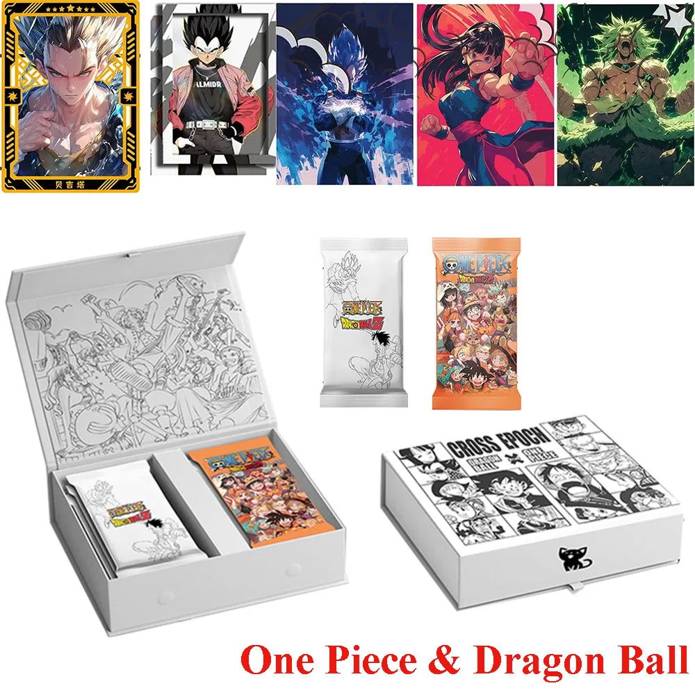 

New One Piece And Dragon Ball Card Anime Luffy Zoro Nami Chopper Son Goku GR PR Collection Card Kids Toy Christmas Birthday Gift