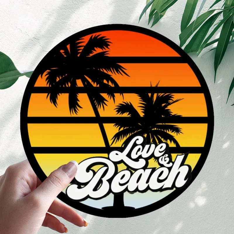 Love & Beach Adventure Travel Camping Car Stickers Motorcycle Vinyl Decal Waterproof Windshield Auto Accessories #S90252