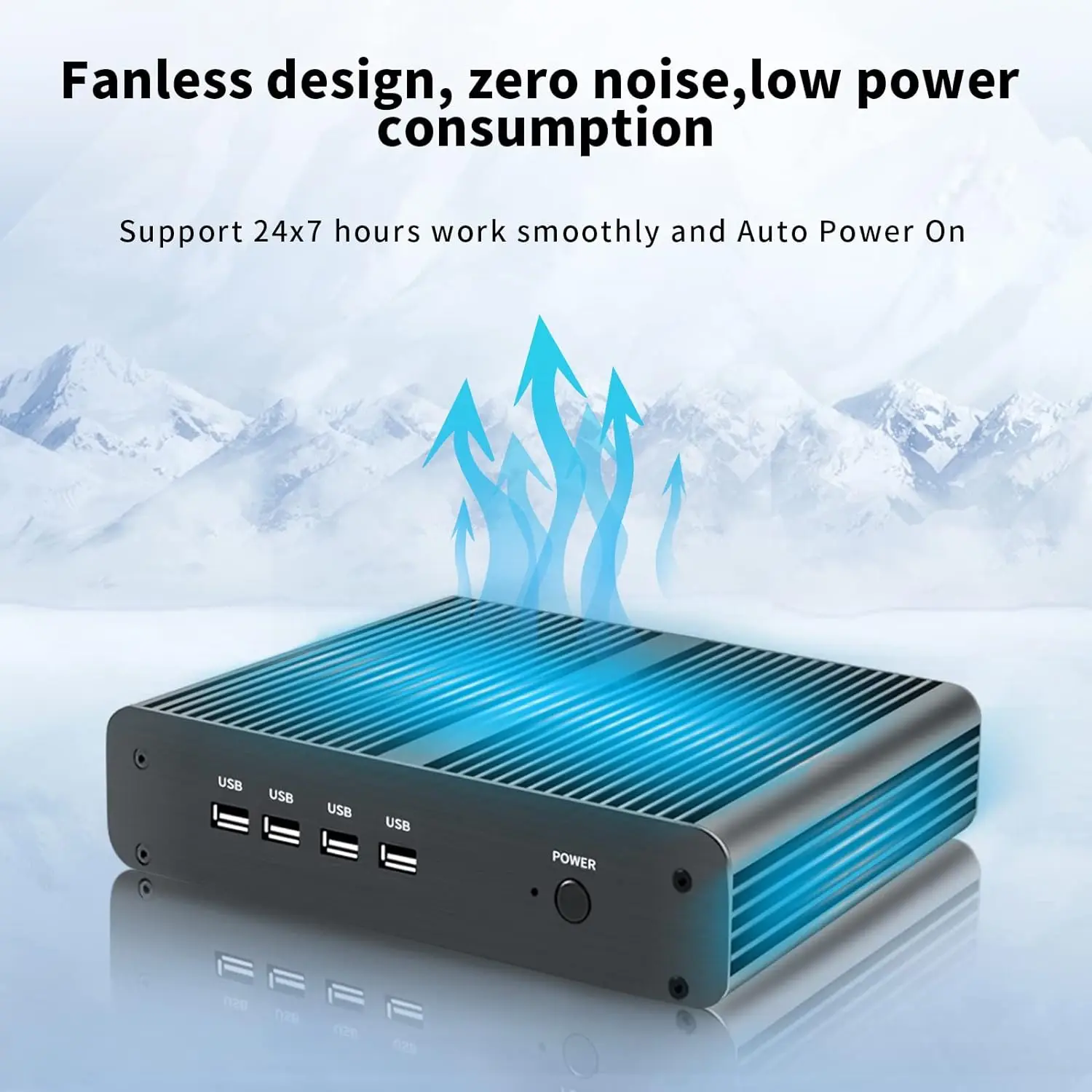 Partaker 12th Gen Alder Lake Fanless Mini PC Intel Core I7 1255U 1260P 1165G7 10510U HD DP Win 11 Gaming Desktop Computer WiFi
