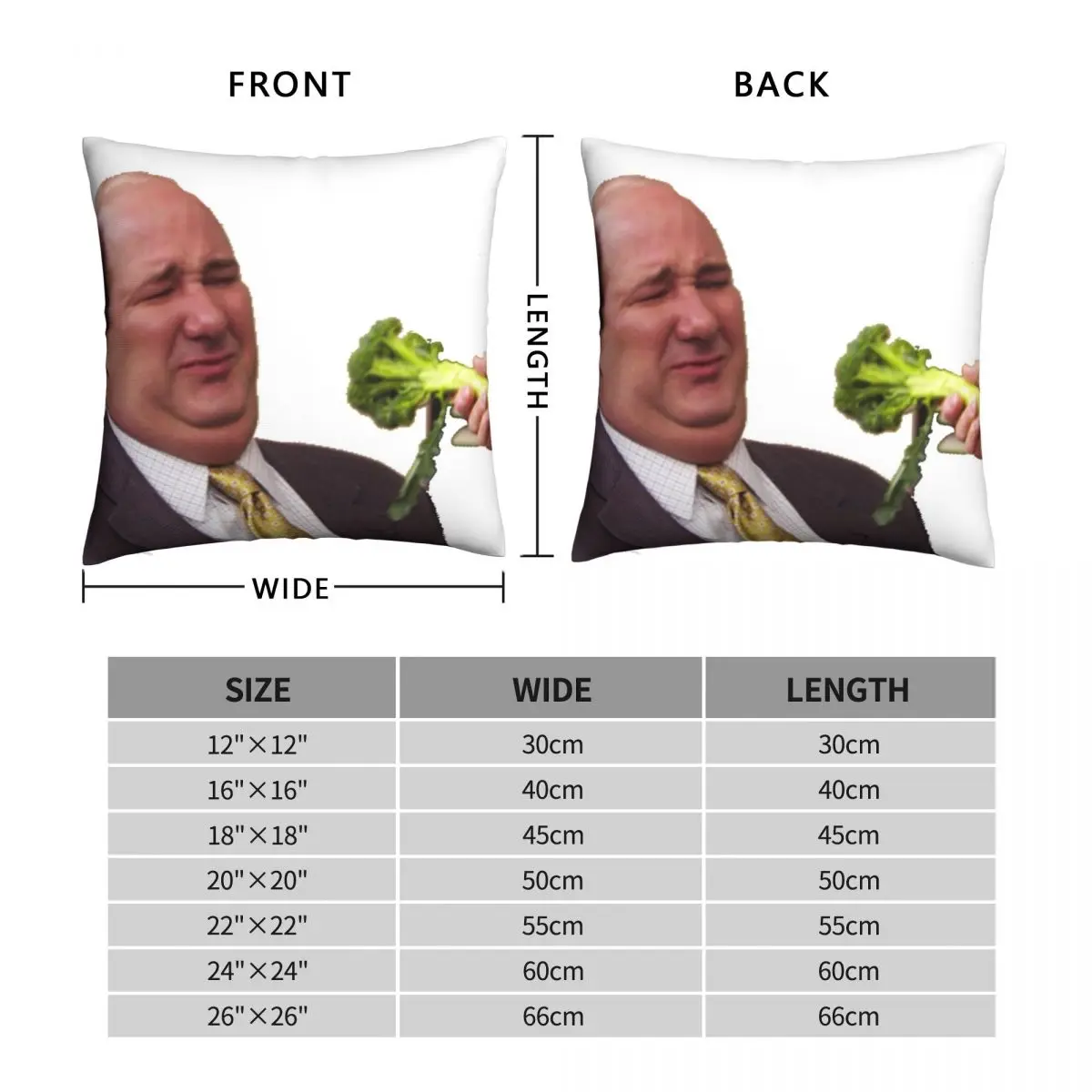 The Office Kevin Broccoli Pillowcase Polyester Linen Velvet Printed Zip Decorative Throw Pillow Case Bed Cushion Cover Wholesale