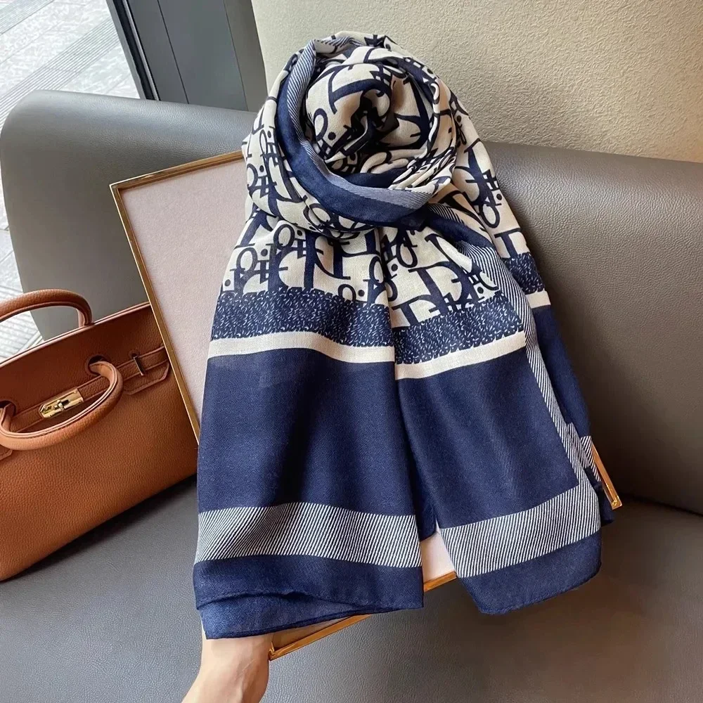 180*90 Four seasons word big brand scarf women outside the beach sun shawl rectangular 180*80 headscarf cotton thin silk scarf