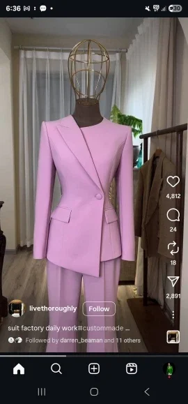 

Elegant Women's Suit Casual Formal Single Breasted Outfits for Wedding Party Office Daily Wear