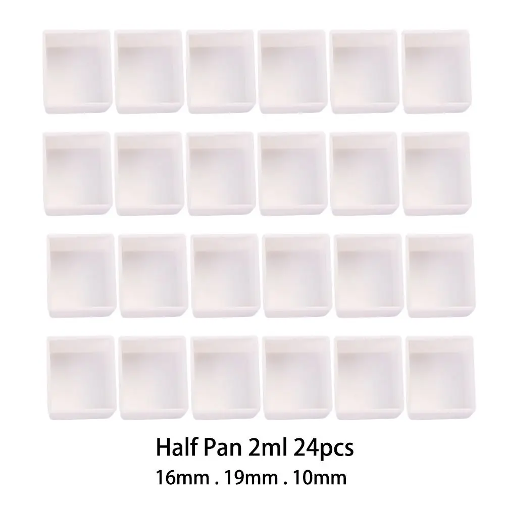 

3.2ml 6/12/24/48pcs Artists Half Pans Empty Full Pan Painting Supplies Art Supplies Paint Palette Watercolor Paint Grid