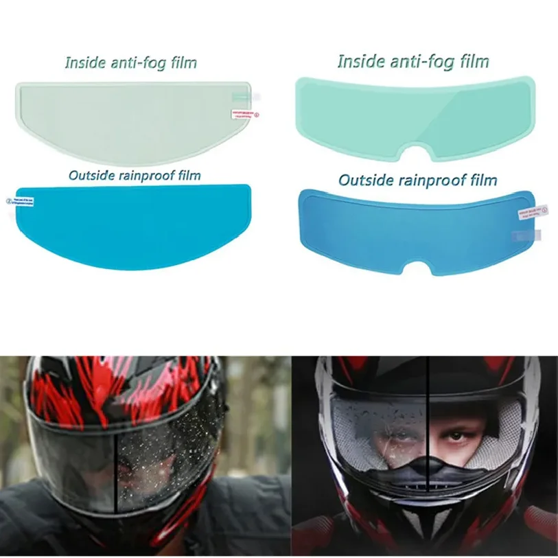 

Universal Motorcycle Helmet Clear Rainproof and Anti-fog Film Durable Nano Coating Sticker Film Safety Driving Helmet Accessorie