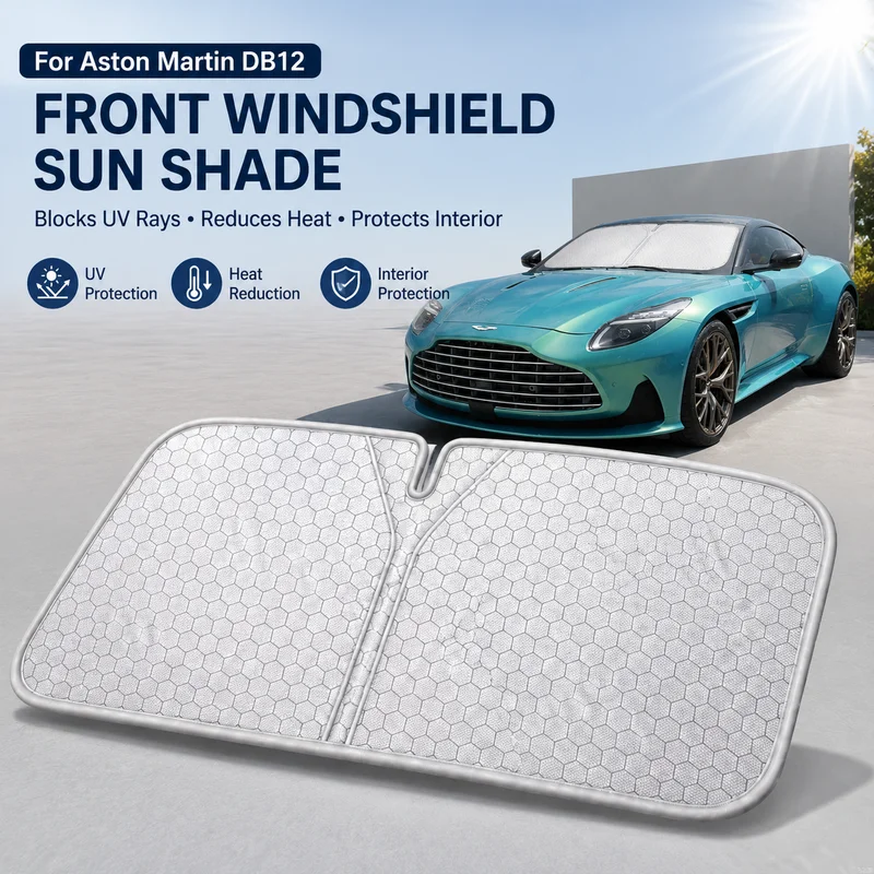 For Aston Martin DB12 Front Windshield Sun Shade, Car Window Visor Cover for UV Protection and Heat Reduction