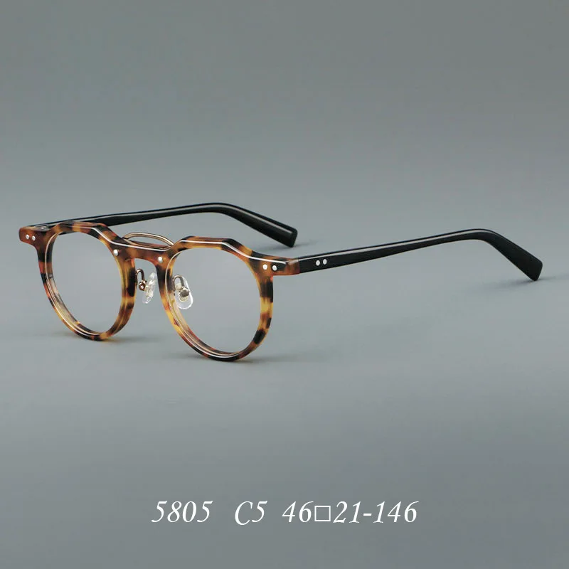 

Handmade Acetate Retro Frame Japanese-style Glasses – Round Unisex Optical Frames for Men & Women Prescription Lenses Compatible