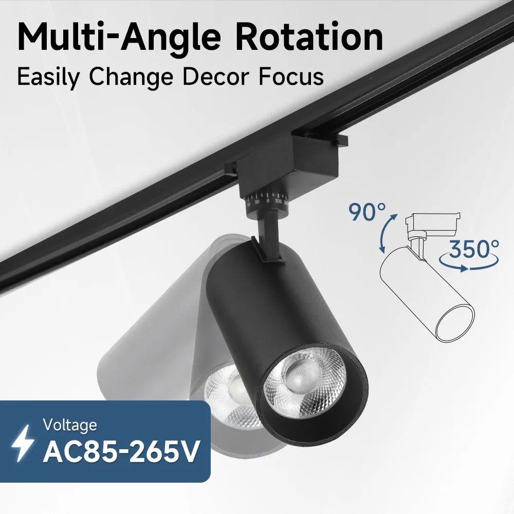 LED الأضواء 220 فولت مجموعة Led أضواء المسارات إضاءة السقف السكك الحديدية ضوء السقف تجهيزات الإضاءة لمتجر الملابس ديكور المنزل بقعة ضوء #3