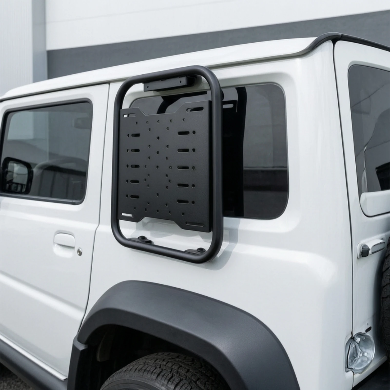 Side Rack with Perforated Panel Screw Fixed Expansion Rack Lateral Storage Mount for Suzuki Jimny JB64 JB74 Off Road