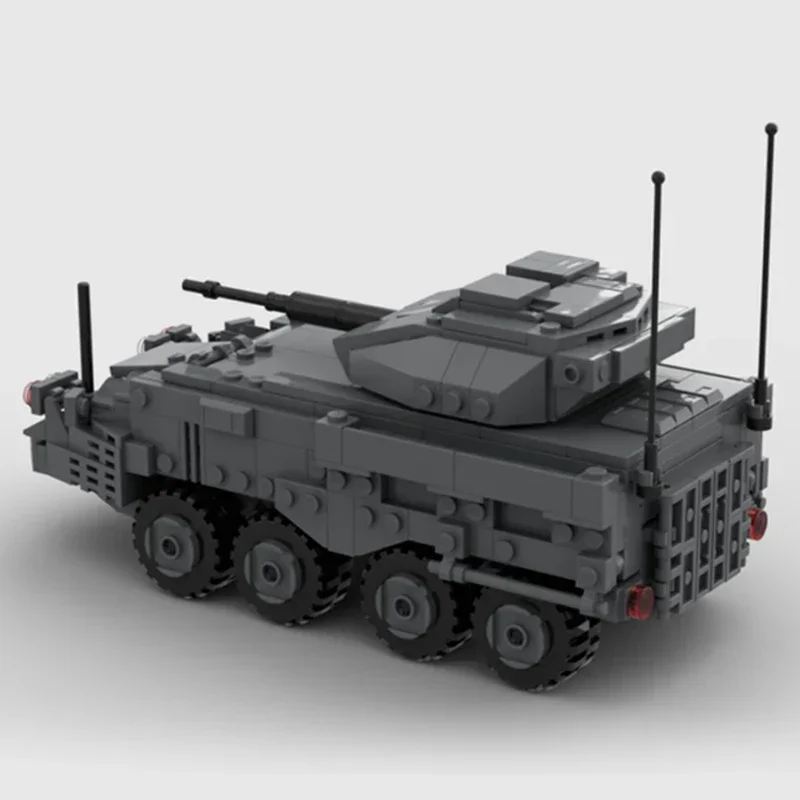 Moc Building Bricks Military Model M126 Stryker Armored Car Technology Modular Blocks Gifts Toys For Children DIY Sets Assembly