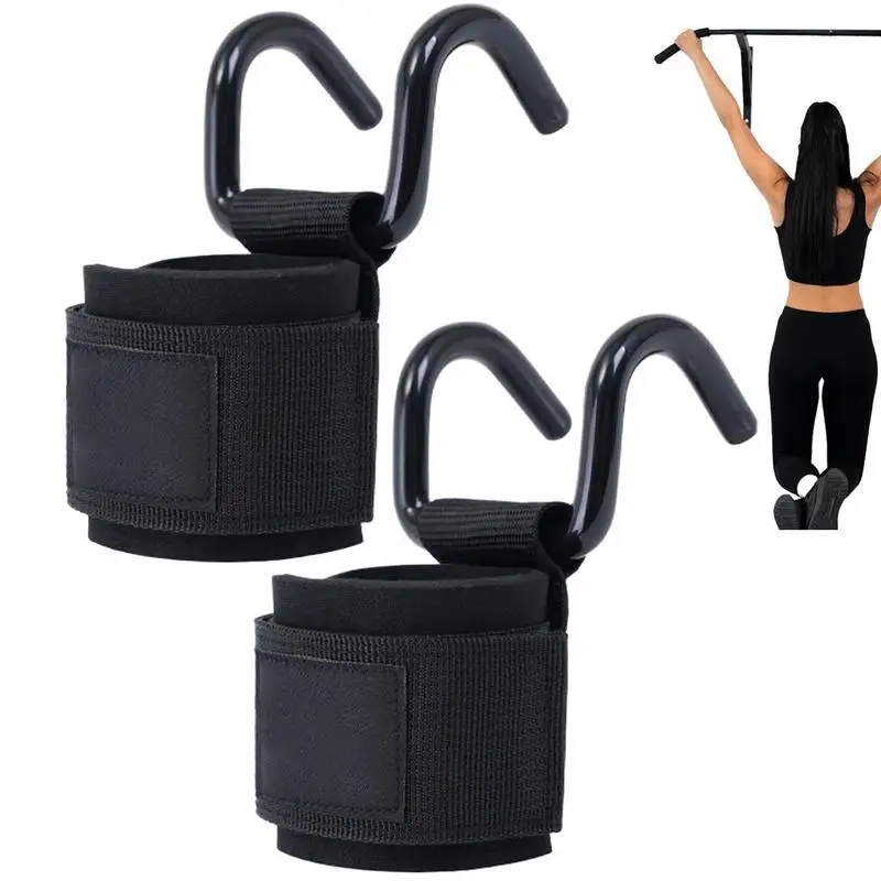 

Lifting Hooks Heavy Duty Multi-Purpose Grip Anti-Slip Wristband With Hook Adjustable For Pull Up Training Deadlift Weightlifting