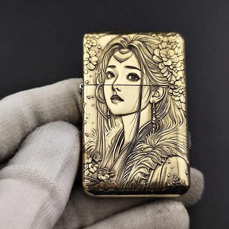 ZORRO 790 third-generation kerosine lighter, high-precision relief pure brass cigarette lighting tool, men's gift customization