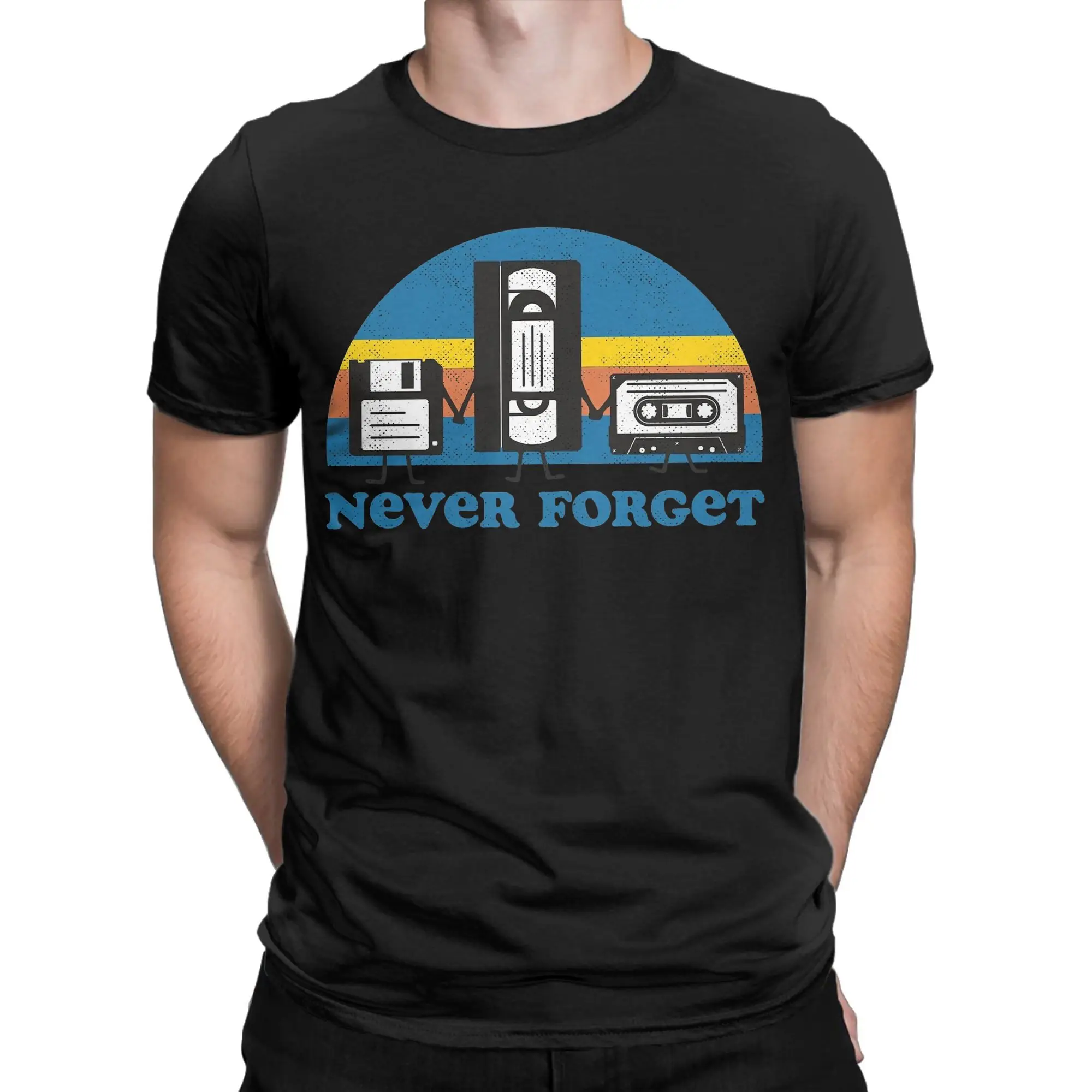 Never Forget Men T Shirts  Funny Tee Shirt Short Sleeve O Neck T-Shirts 100% Cotton Big Size Tops