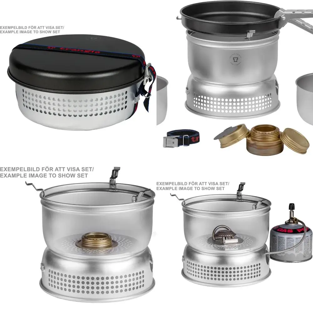 25-23 Duossal 2.0 Campingkocher-Set mit mit gefütterten Pfannen aus Edelstahl