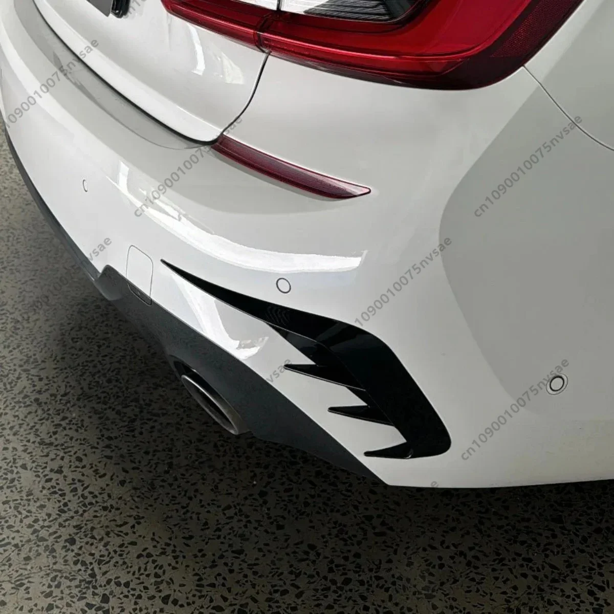 Rear Bumper Canards for BMW 3 Series G20 G28 M-Pack Pre-facelift 2019-2022 3D Sticker Cover Trim ABS Wind Knife Body Kits Tuning