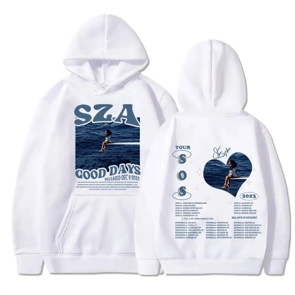 Suéter con capucha Unisex con estampado de SZA SOS good day, ropa de calle, ropa deportiva Harajuku, deportes de moda, parejas, todos los días