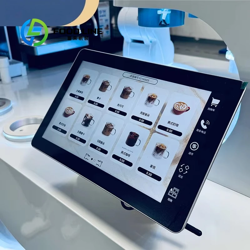Op maat gemaakte 6-assige collaboratieve robotarm koffiemachine automatische koffiebar voor bedrijfsreceptie