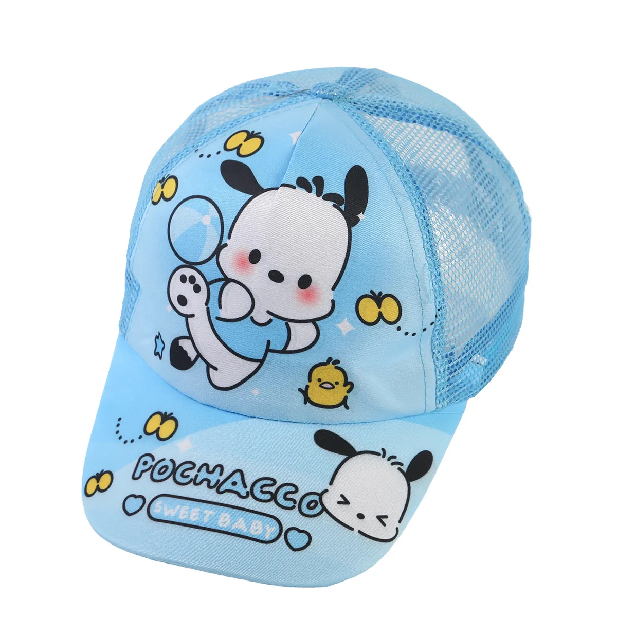 Kawaii Sanrio Kuromi Hello Kitty Children\'s Baseball Cap Student Outdoor Sports Sunscreen Sun Hat Mesh Breathable Adjustable Cap