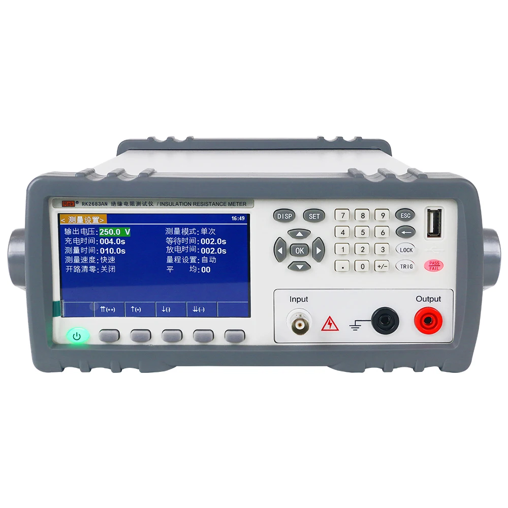 REK RK2683AN Insulation Resistance Tester Resistance 10k Ohms -10T Ohms Voltage 0.1-1000V Supports Data Saving and Printing