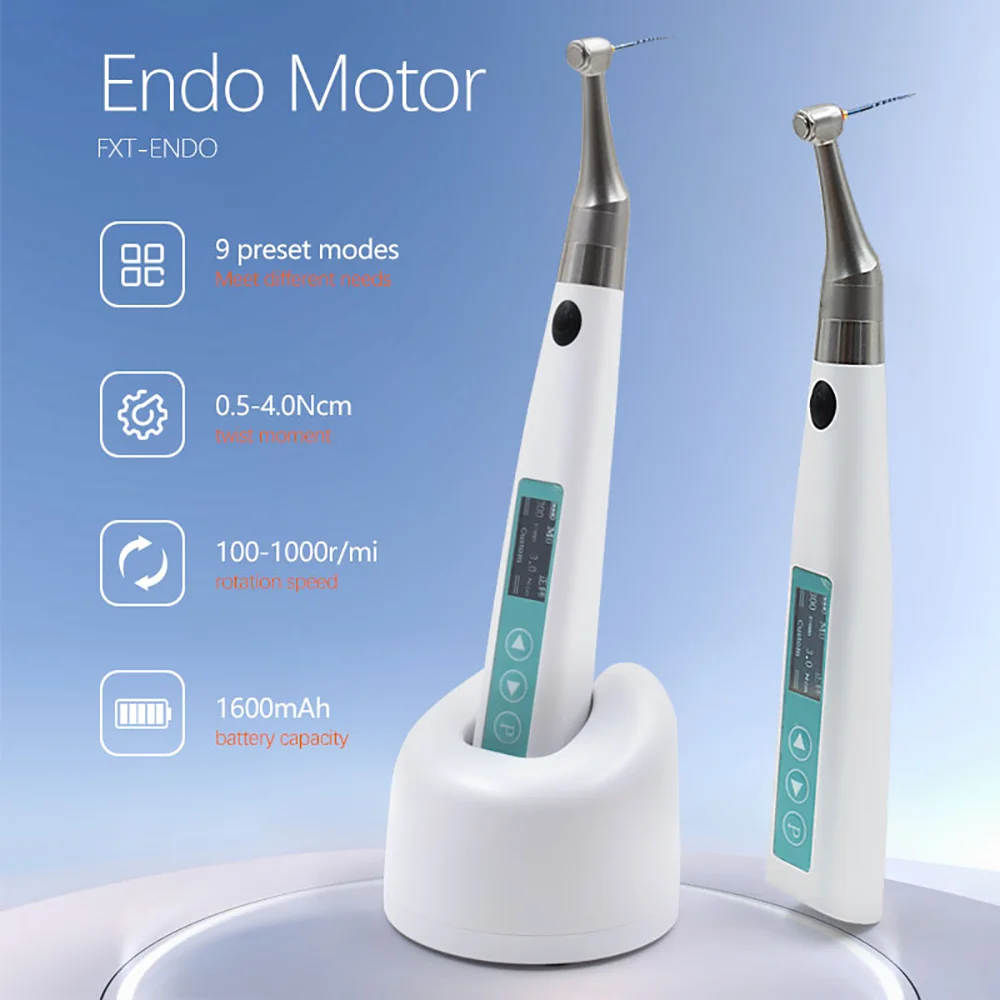 Motor Endo Dental sem fio, Contra Ângulo Handpiece, 340 ° Rotatable, Equipamento Endodontic Máquina de Tratamento, 174-FX7, 1:1