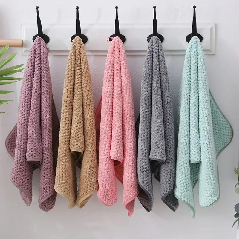 

Microfibre Bath Towel Coral Fleece Absorbent Hair Face Hand Towels Set Soft Velvet Beach Water Absorption Cooling Cleaning Towel