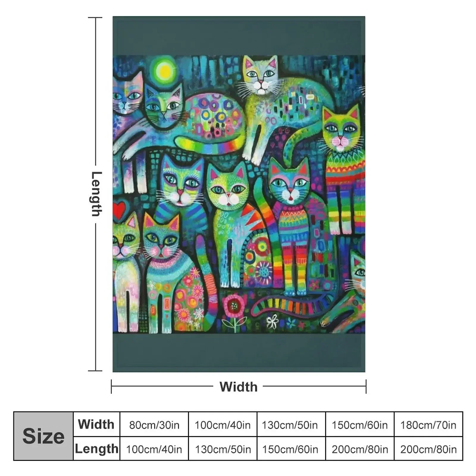 Fancy Cats Throw Blanket couch cozy soft plush fuzzy picnic outdoor blanket