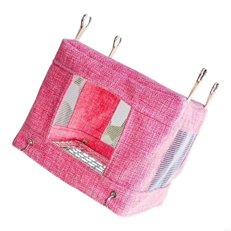 

Hanging Birdcage Hammock Swing for Parrots for Feathered Pet Cage Bird Entertainment Supplies Teeth Care Q5WC