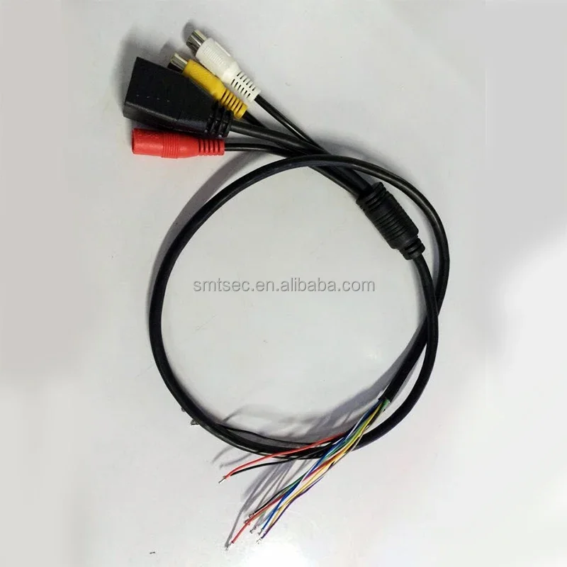 In stock RJ45+DC+Audio Input+Audio Output Cable for H.265 IP Camera Module Support All IP Board