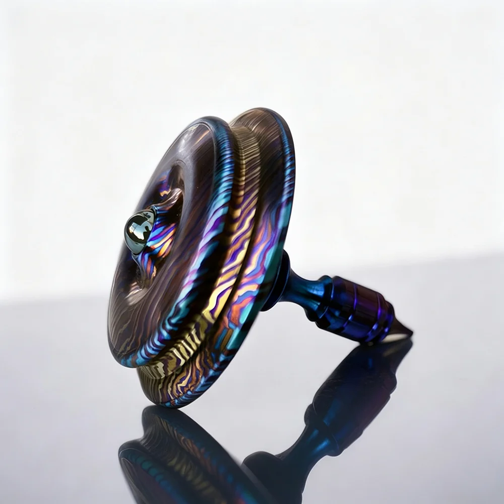 Timascus Hand Spinner Fidget Toy Stress Relief Desktop Spinning Toy EDC Hand Twirl Fidget Gadget