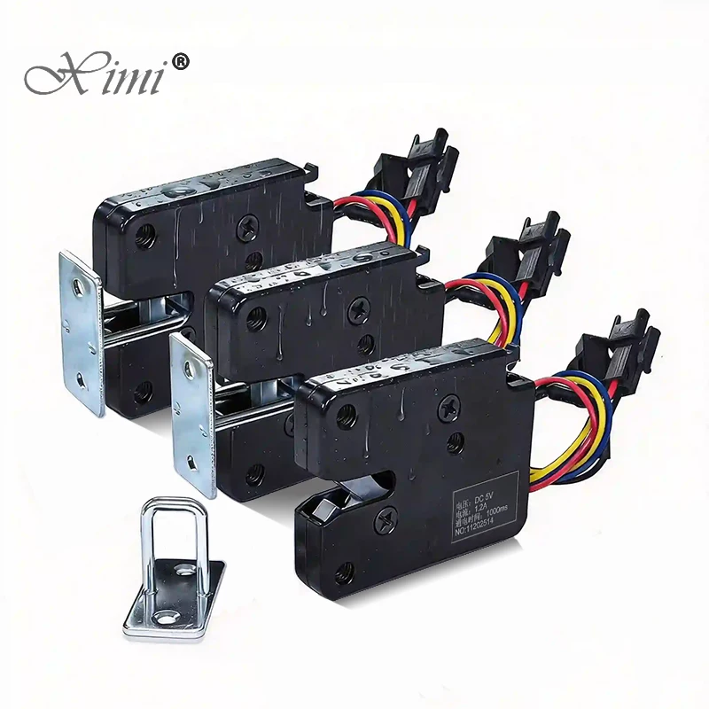 

XIMI DC 3V/DC 5V/DC 12V Mini Waterproof Electric Lock Small Size Solenoid Electromagnetic Electric Control Cabinet Drawer Lock