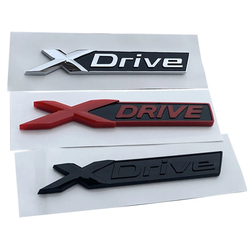 3D Car Rear Trunk Badge Emblem Xdrive Sticker Nameplate Logo For BMW X drive E90 E46 320d 320i 530d E36 E60 F10 G20 Accessories