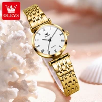 OLEVS-reloj de cuarzo resistente al agua para mujer, pulsera de acero inoxidable, 5592 Original, 2024